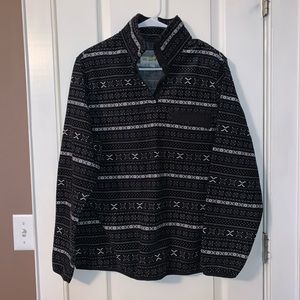 Black patterned fleece